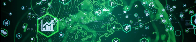 Green digital globe with sustainability data icons, illustrating the Defensible Disclosure: ESG Reporting Microsimulation